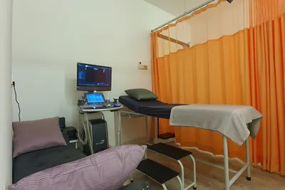 The ultrasound scan room