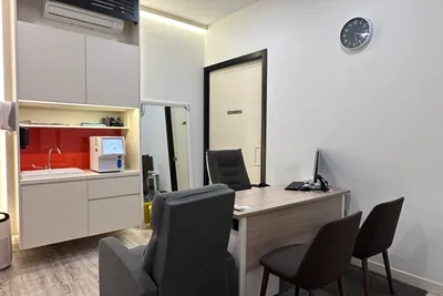 The consultation room at Remedine Clinic